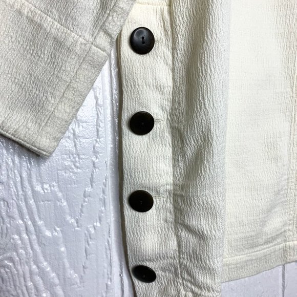 MARA HOFFMAN "Frankie" Cream Woven Boxy Blouse - Picture 9 of 11